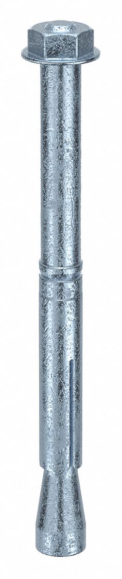 Wedge Anchor Bolt: 127 mm Overall Lg, 12 mm Dia, M8 Thread Size, Steel, Steel, 25 PK