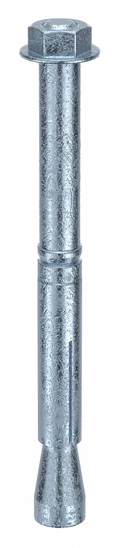 Wedge Anchor Bolt: 177 mm Overall Lg, 18 mm Dia, M12 Thread Size, Steel, Steel, 20 PK