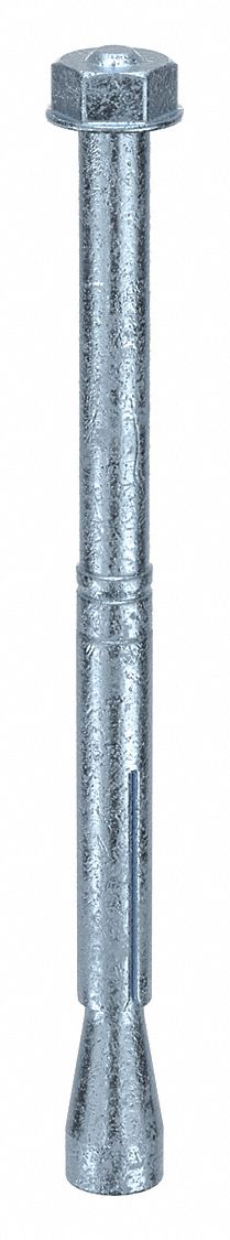 Wedge Anchor Stud: 117 mm Overall Lg, 10 mm Dia, M6 Thread Size, Steel, Steel, 50 PK