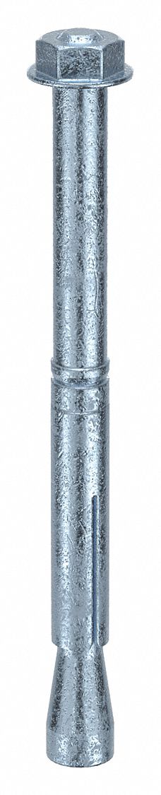 Wedge Anchor Stud: 130 mm Overall Lg, 12 mm Dia, M8 Thread Size, Steel, Steel, 25 PK