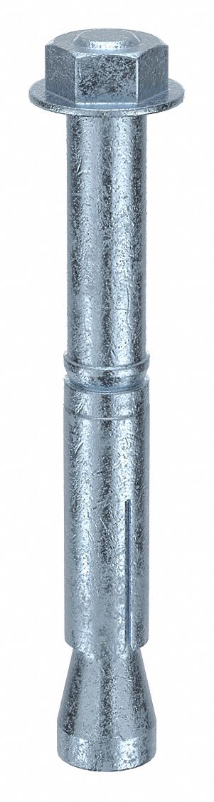 Wedge Anchor Stud: 132 mm Overall Lg, 18 mm Dia, M12 Thread Size, Steel, Steel, 20 PK