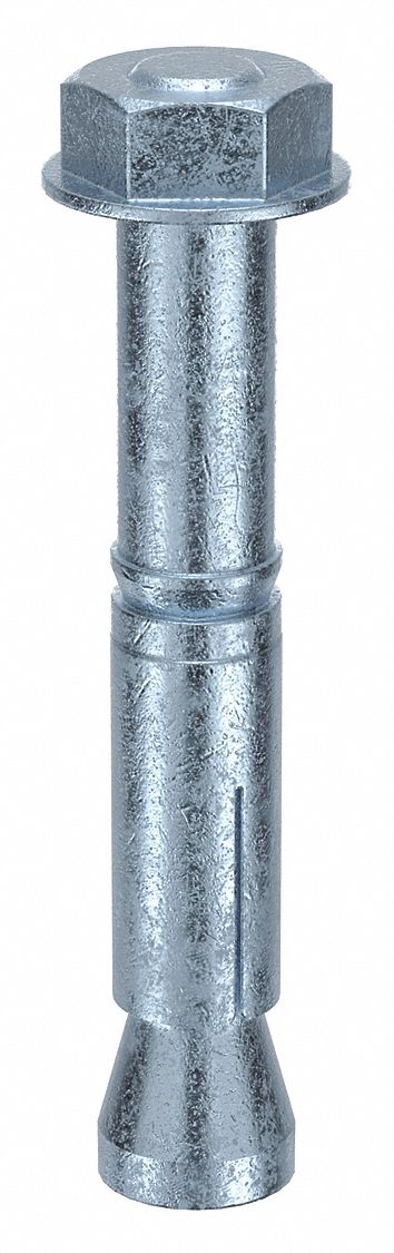 Wedge Anchor Stud: 137 mm Overall Lg, 24 mm Dia, M16 Thread Size, Steel, Steel, 10 PK