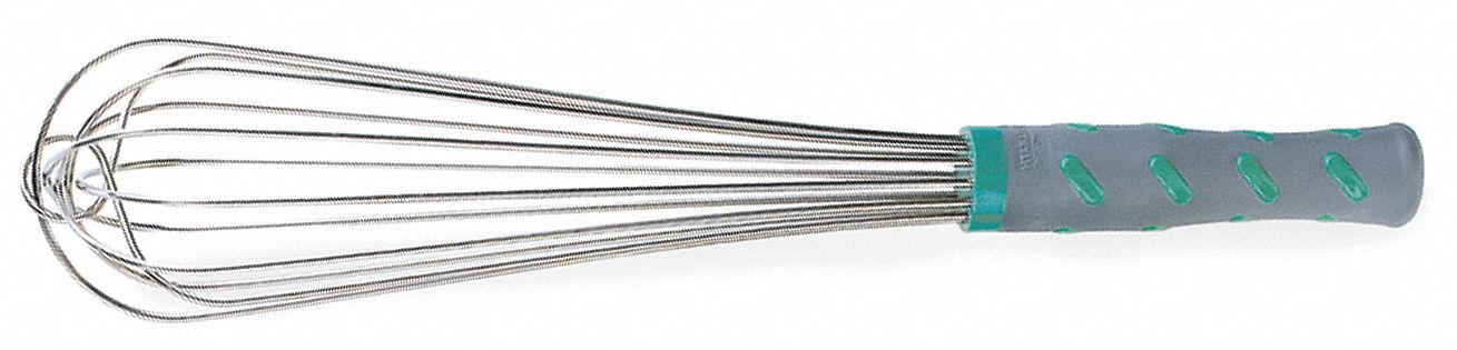 Whip: 14 in Overall Lg, Nylon Handle, Aqua Handle, NSF Certified, Blue