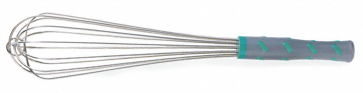 Whip: 16 in Overall Lg, Nylon Handle, Aqua Handle, NSF Certified, Blue