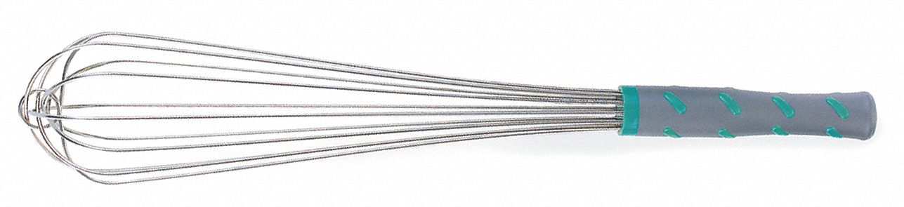 Whip: 18 in Overall Lg, Nylon Handle, Aqua Handle, NSF Certified, Blue