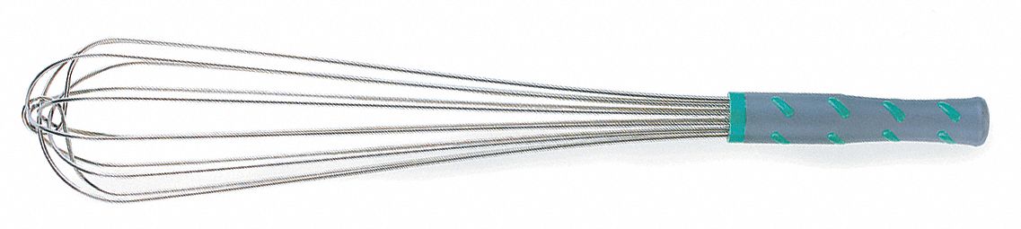 Whip: 20 in Overall Lg, Nylon Handle, Aqua Handle, NSF Certified, Blue