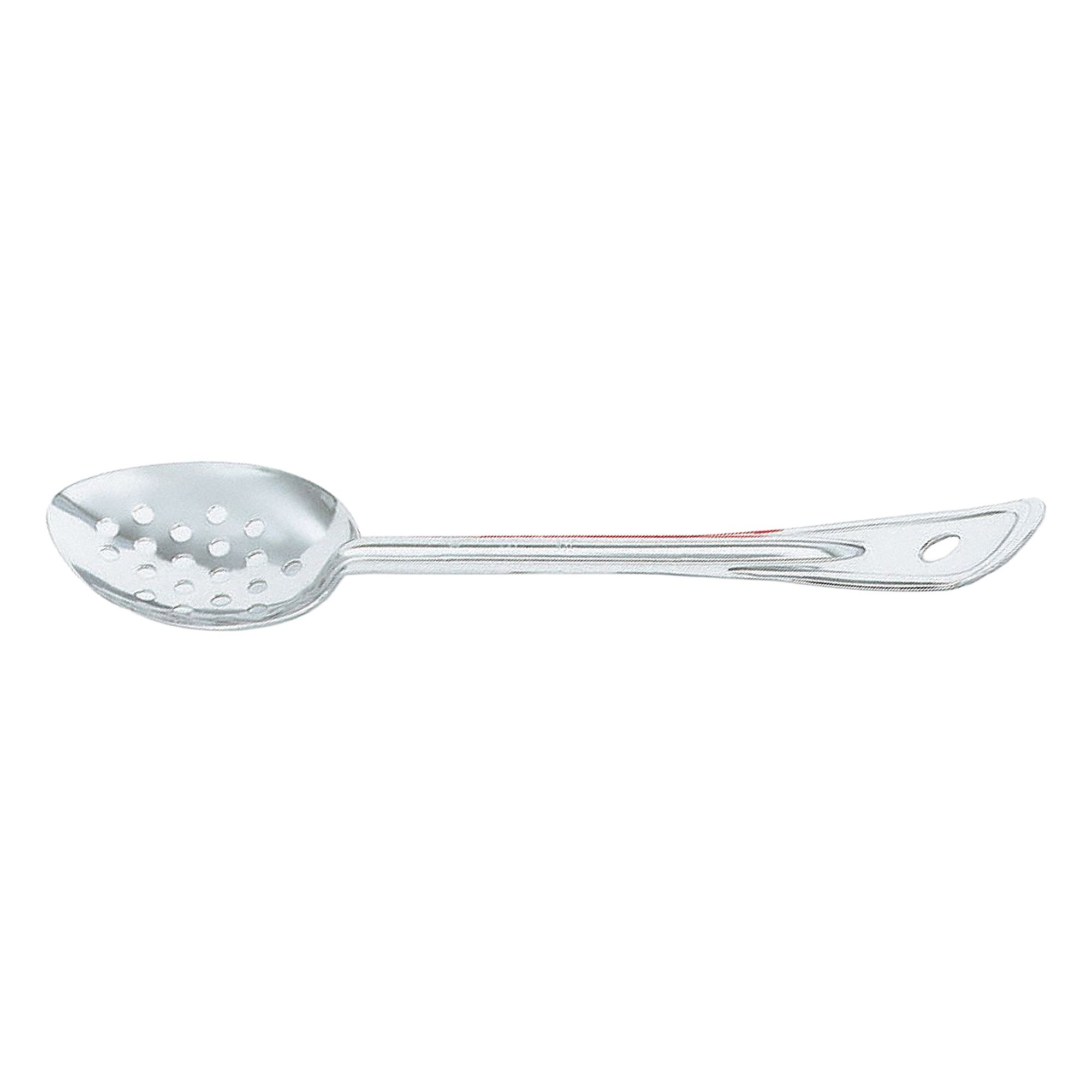 Basting Spoon: 11 in Overall Lg, Silver, NSF Certified, Stainless Steel