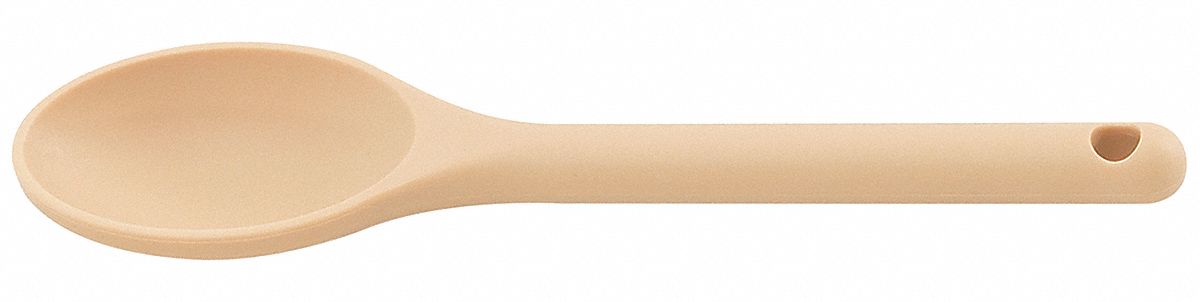 Basting Spoon: 8 1/2 in Overall Lg, Tan, Nylon