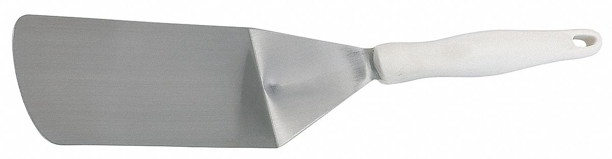 Turner: Stainless Steel, 8 1/4 in Blade Lg, 2 7/8 in Blade Wd, 16 1/2 in Overall Lg, Solid
