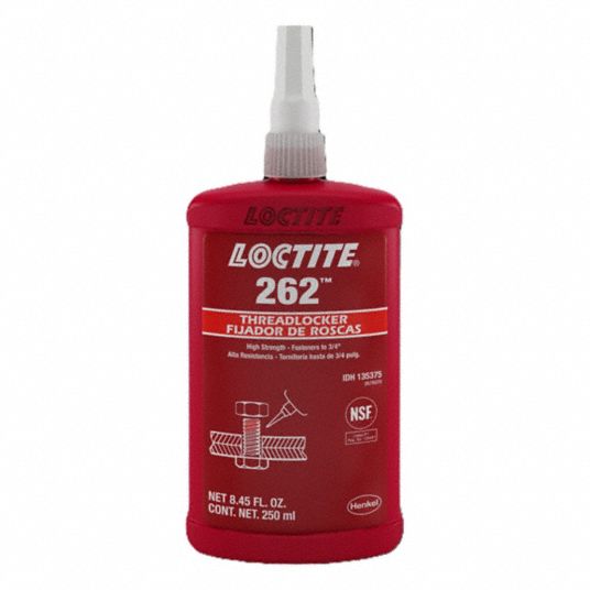 LOCTITE, 262, Red, High-Strength Threadlocker - 4KL49|135375 - Grainger