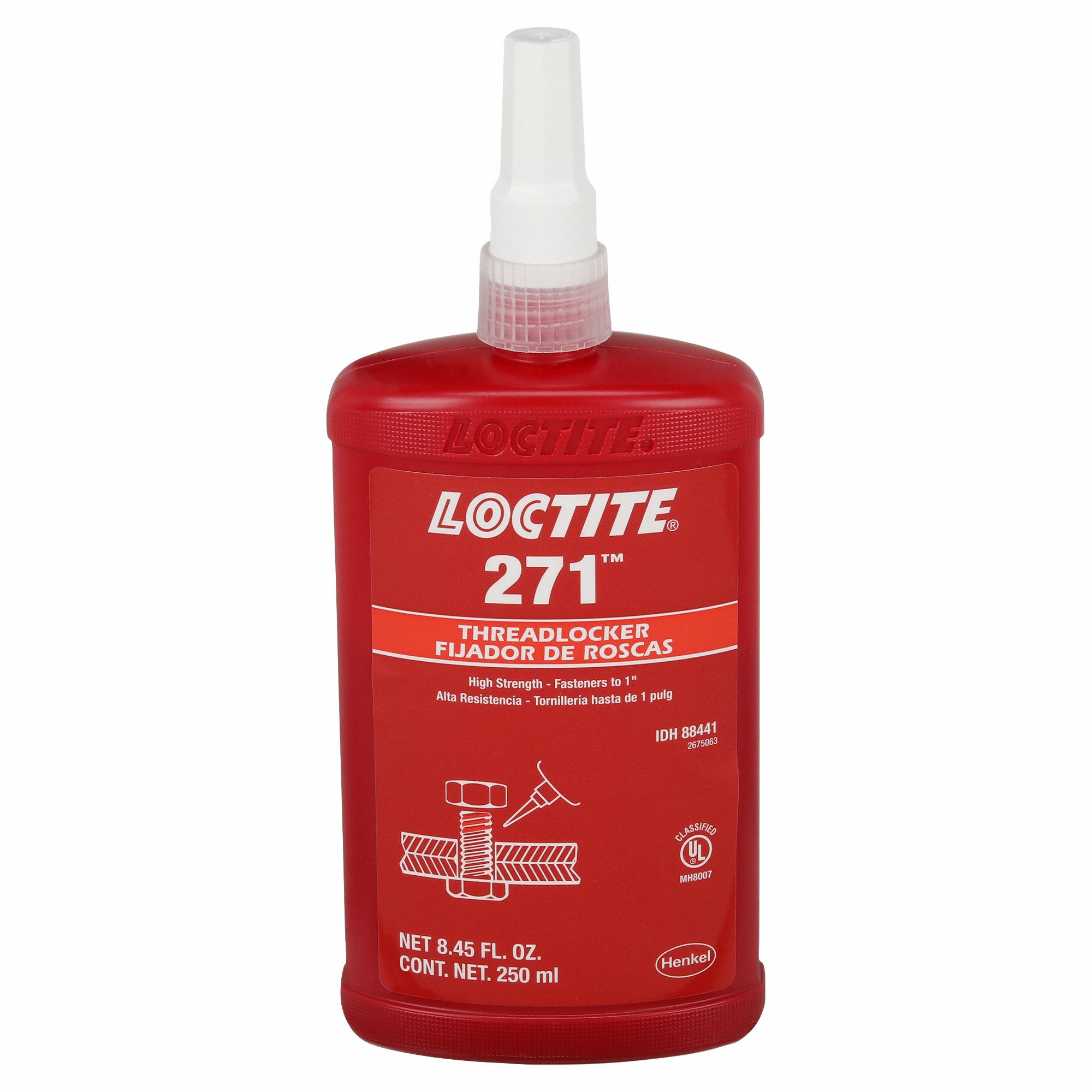 LOCTITE, 271, Red, HighStrength Threadlocker 4KL5088441 Grainger