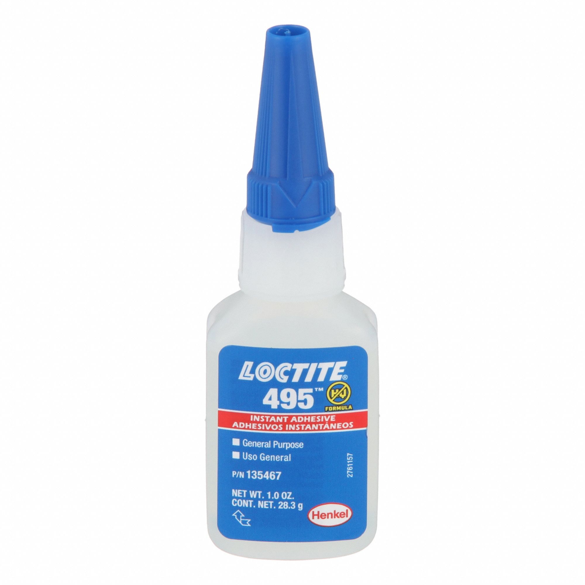 Instant Adhesive: 495, 1 fl oz, Bottle, Clear, Thin Liquid, 5 sec Working Time