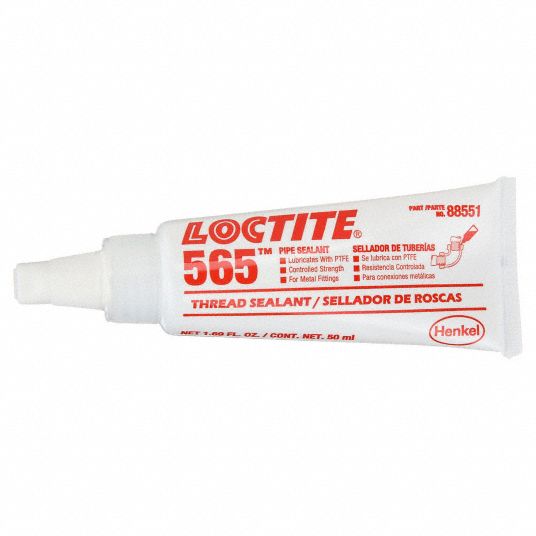 Loctite 565 PST Thread Sealant, Controlled Strength, 50 ml Tube, White