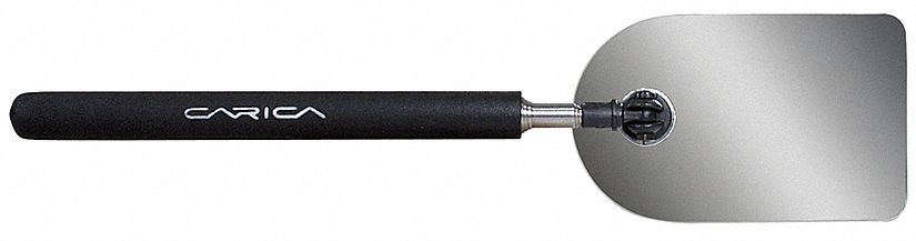 Inspection Mirror: 3 5/8 in L x 2 1/4 in W Mirror Size, Mirr. Mat. Acrylic