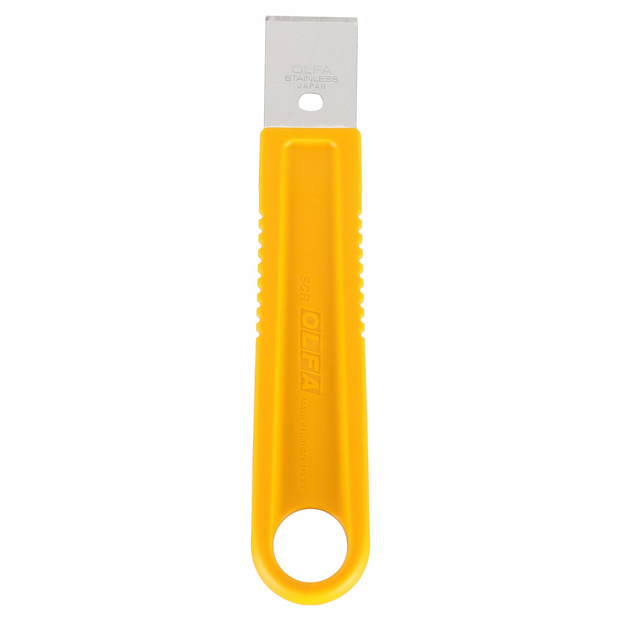 SCRAPER, STAINLESS STEEL BLADE, HDL. MAT. ABS, STIFF, STRAIGHT BLADE