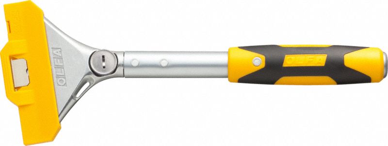 Scraper: Bld. Mat. Spring Steel, Hdl. Mat. Metal, Stiff, Straight Bld. Shape, 12 in Overall Lg