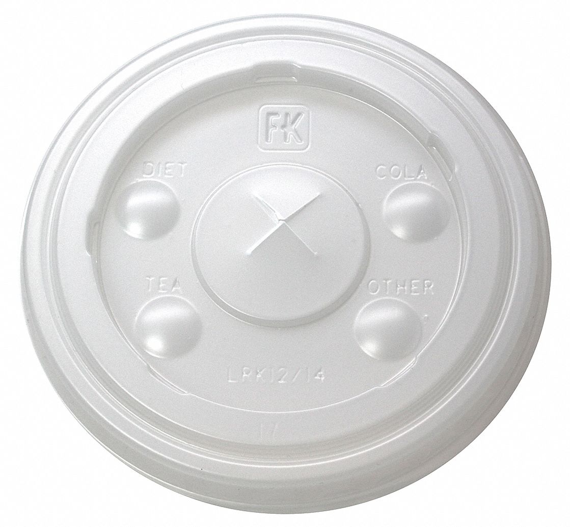 4KMV8 - Cold Cup Lid Button Straw Slot PK1000