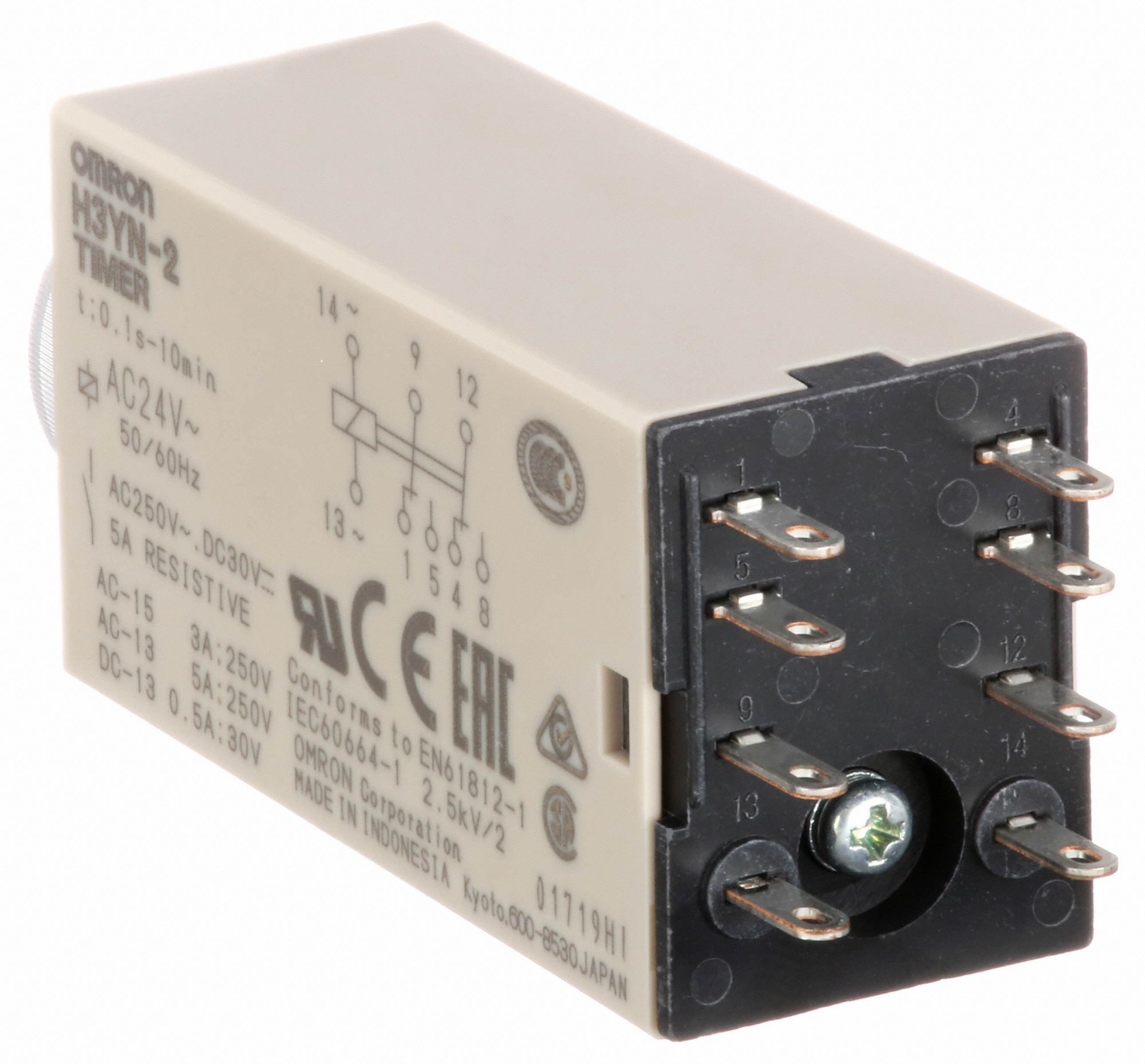 OMRON MultiFunction Time Delay Relay 8 Pins Relay, Dip Switch