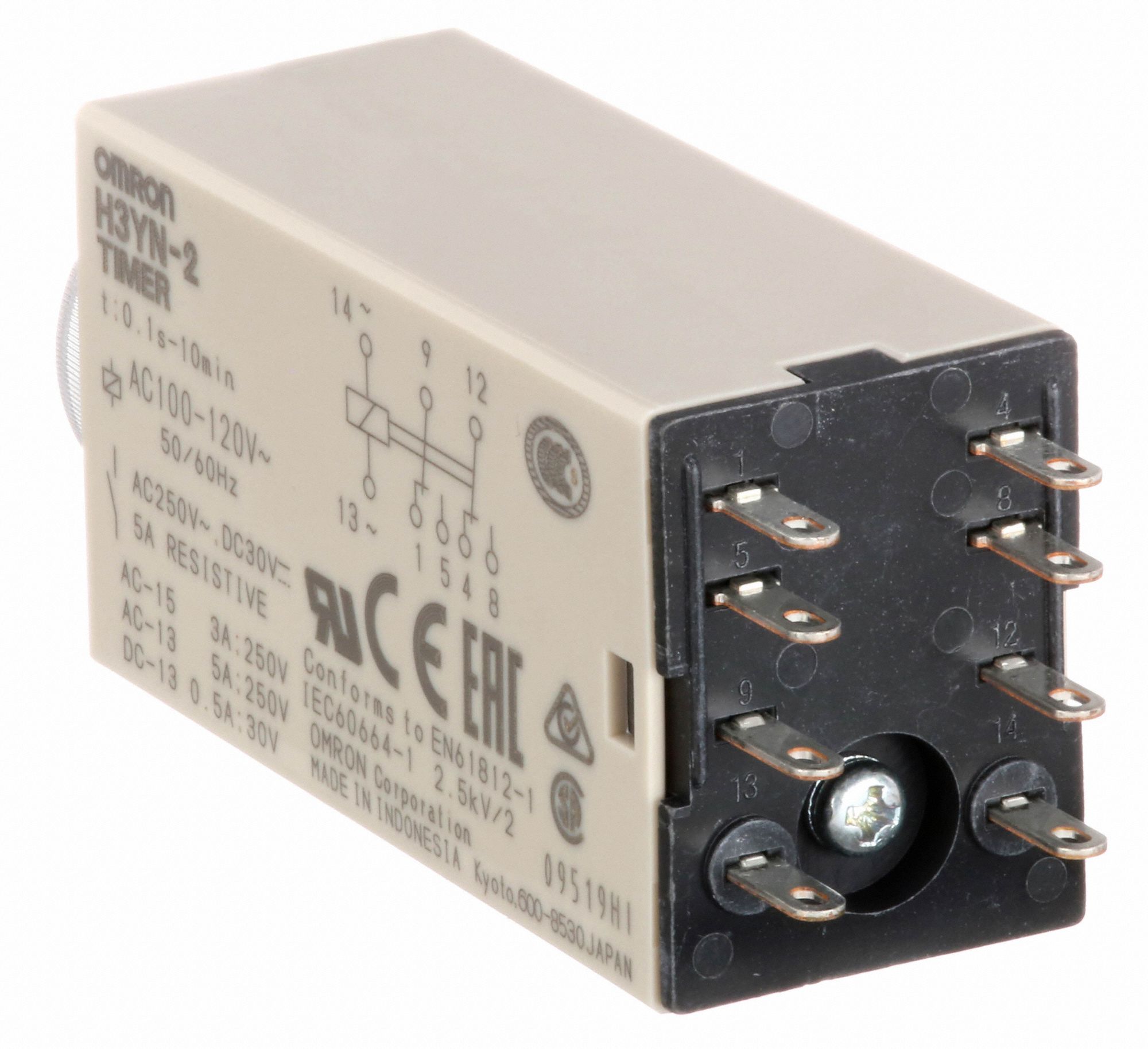 OMRON MultiFunction Time Delay Relay 8 Pins Relay, Dip Switch