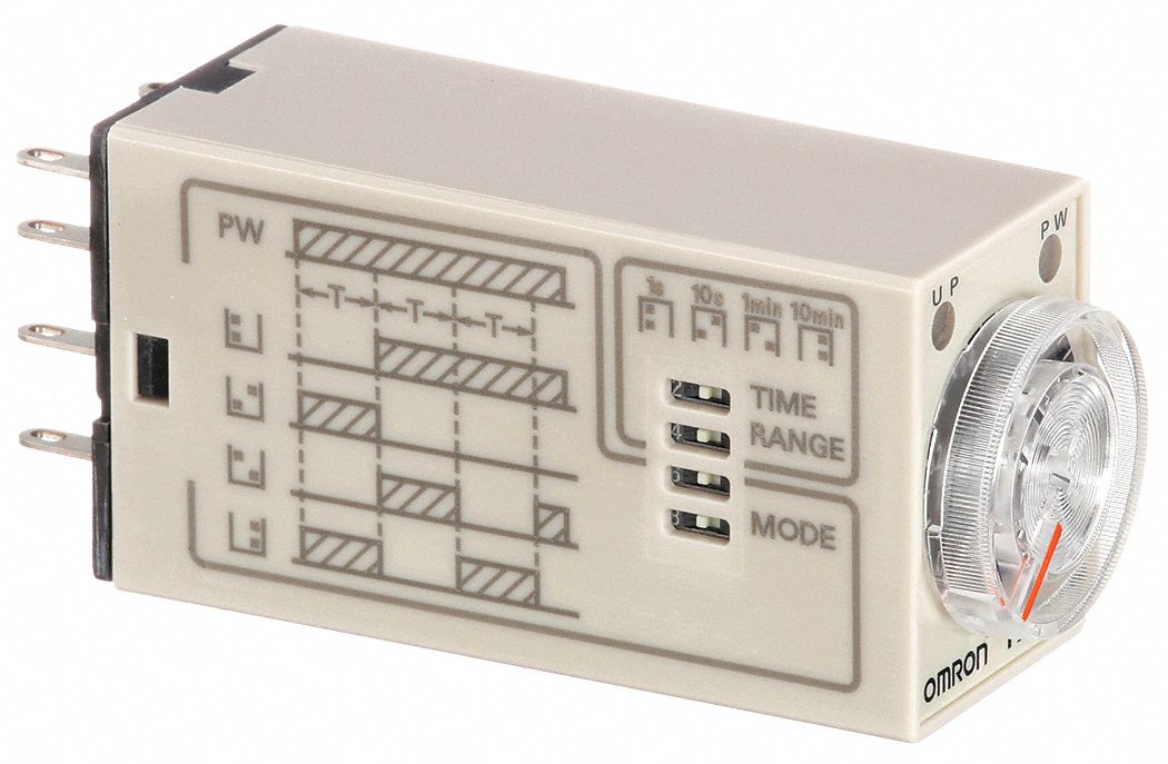 OMRON Multi-Function Time Delay Relay: Socket Relay Mounting, 100 to 120V  AC, 0.1 sec – 10 min