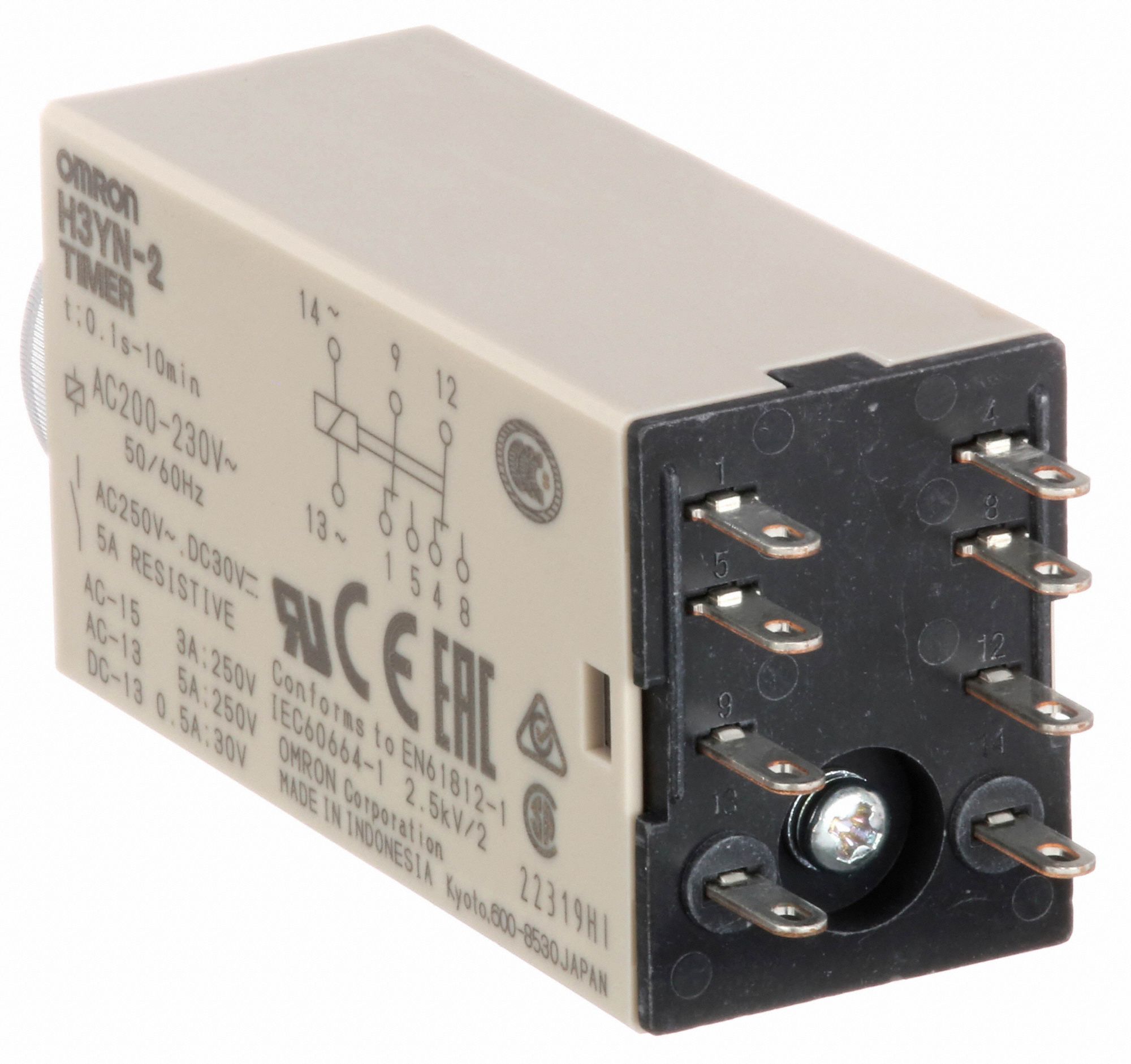 OMRON MultiFunction Time Delay Relay 8 Pins Relay, Dip Switch