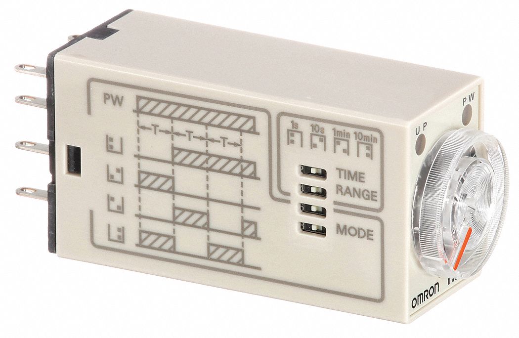 MULTI-FUNCTION TIME DELAY RELAY, SOCKET RELAY MOUNTING, 200 TO 230V AC, 0.1 SEC TO 10 MIN