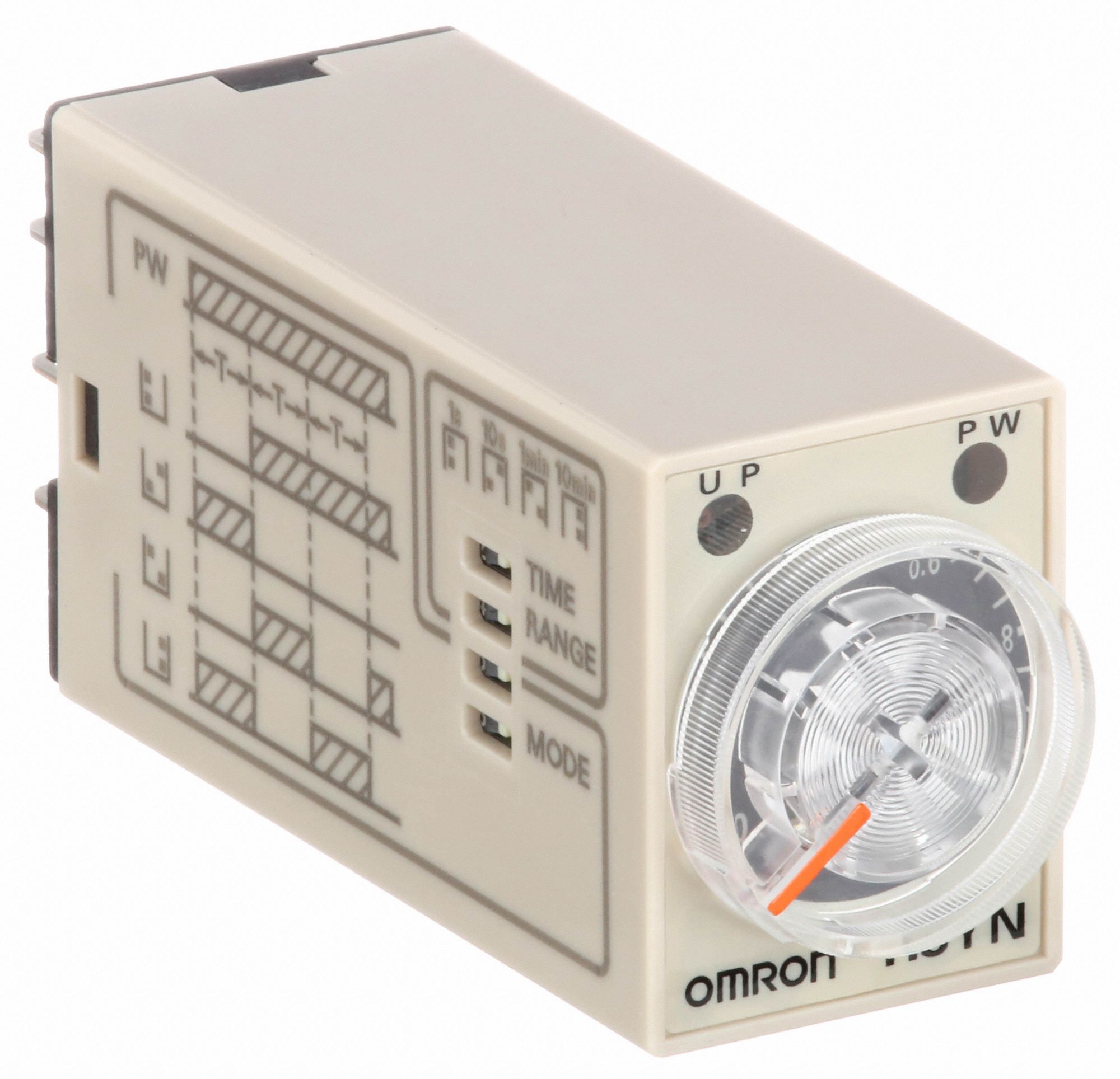 OMRON MultiFunction Time Delay Relay 14 Pins Relay, Rotary Knob/Dip