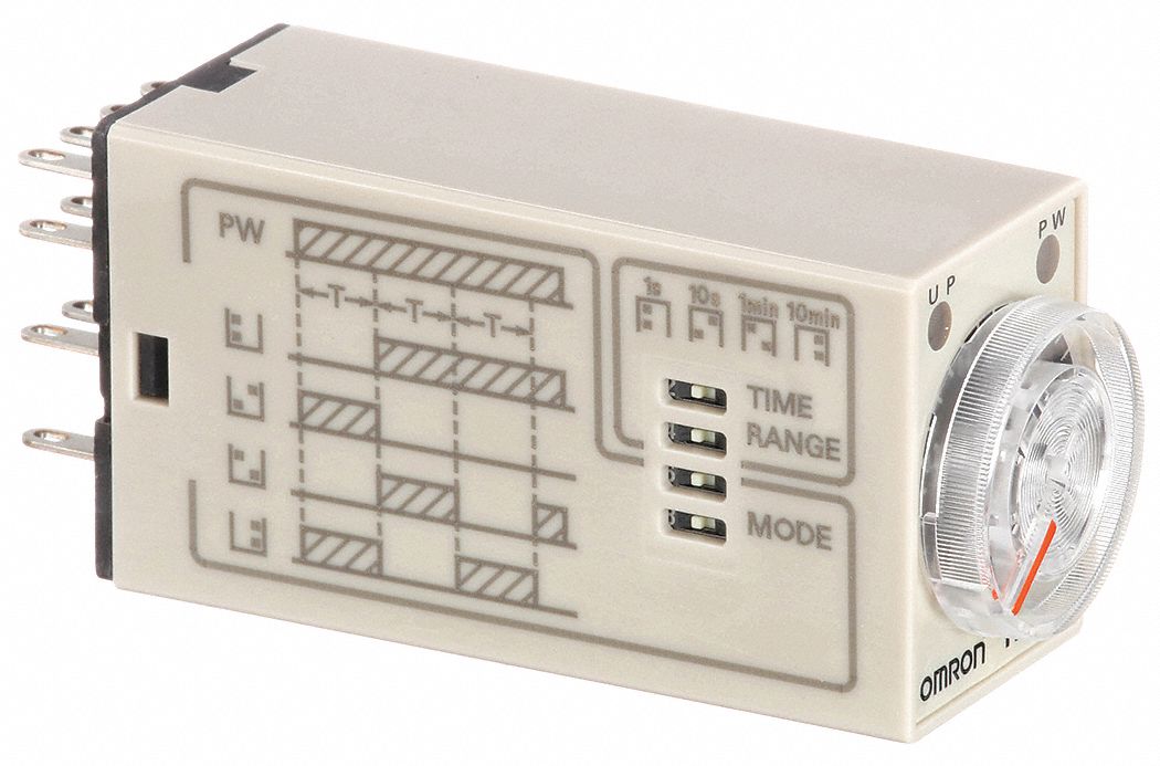 MULTI-FUNCTION TIME DELAY RELAY, SOCKET RELAY MOUNTING, 100 TO 120V AC, 0.1 SEC TO 10 MIN