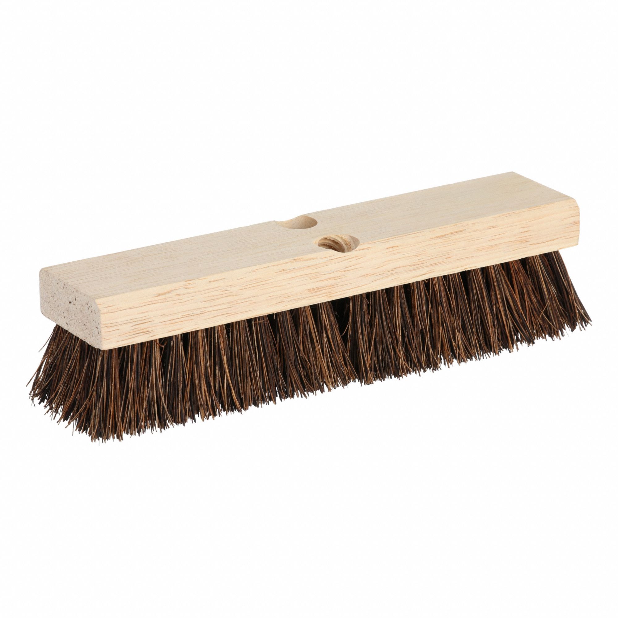 Scrub Brush Head: Medium, Palmyra, 12 in Brush Lg, 2 3/4 in Head Wd, Brown