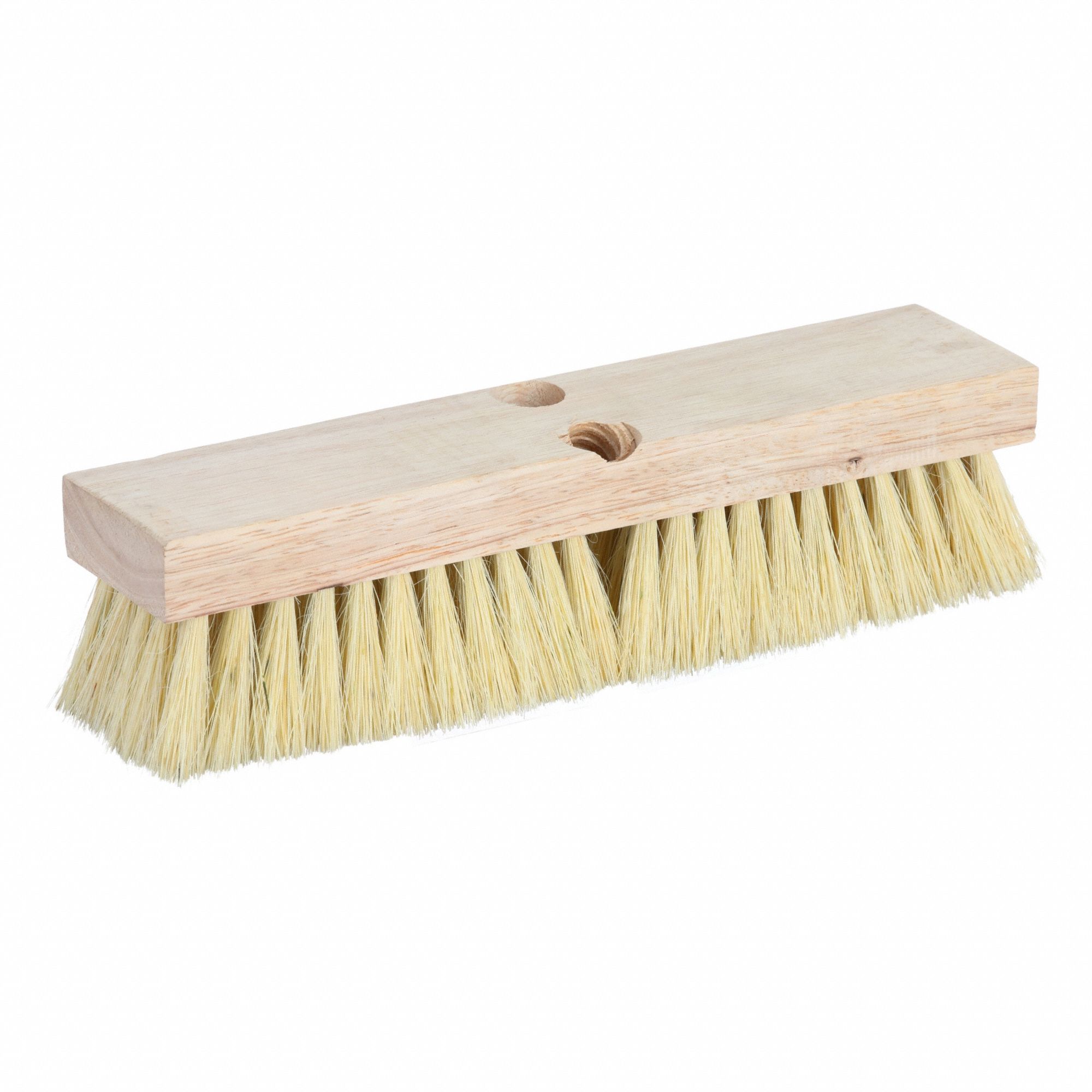 Scrub Brush Head: Medium, Tampico, 12 in Brush Lg, 2 3/4 in Head Wd, White