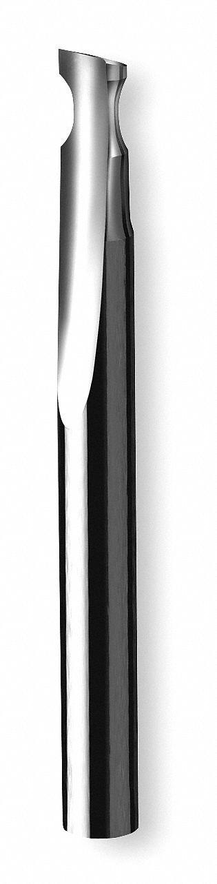 Solid Router Bit: Straight O-Flute, 1/4" Cut Dia, 3/8" LOC, 1/4" Shank, List 66-000