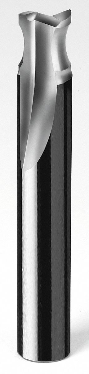 Solid Router Bit: Straight V-Flute, 2 Flutes, 3/8" Cut Dia, 1/2" LOC, 3/8" Shank, List 66-000