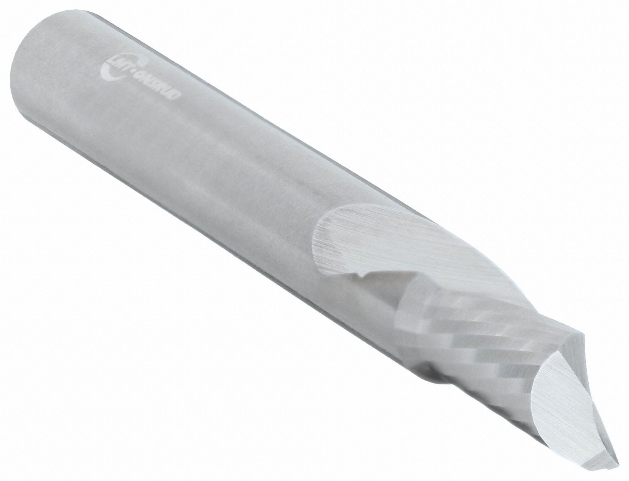ROUTING END MILL, SPIRAL O-FLUTE DOWNCUT, SOLID CARBIDE, 1½ IN L, ¼ IN CUT LENGTH