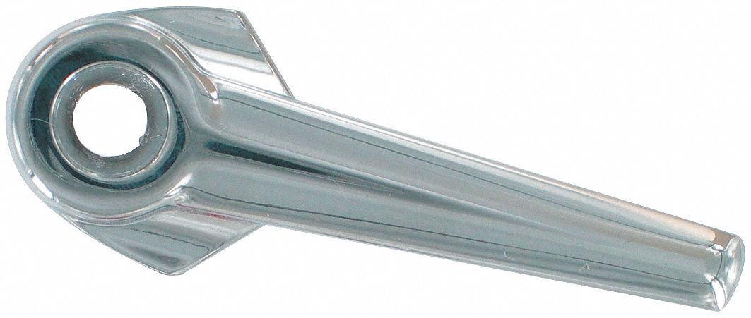 Handle: T&S Brass, Lever Handle, Use with Hot/Cold Water Temp, Metal, Chrome Finish
