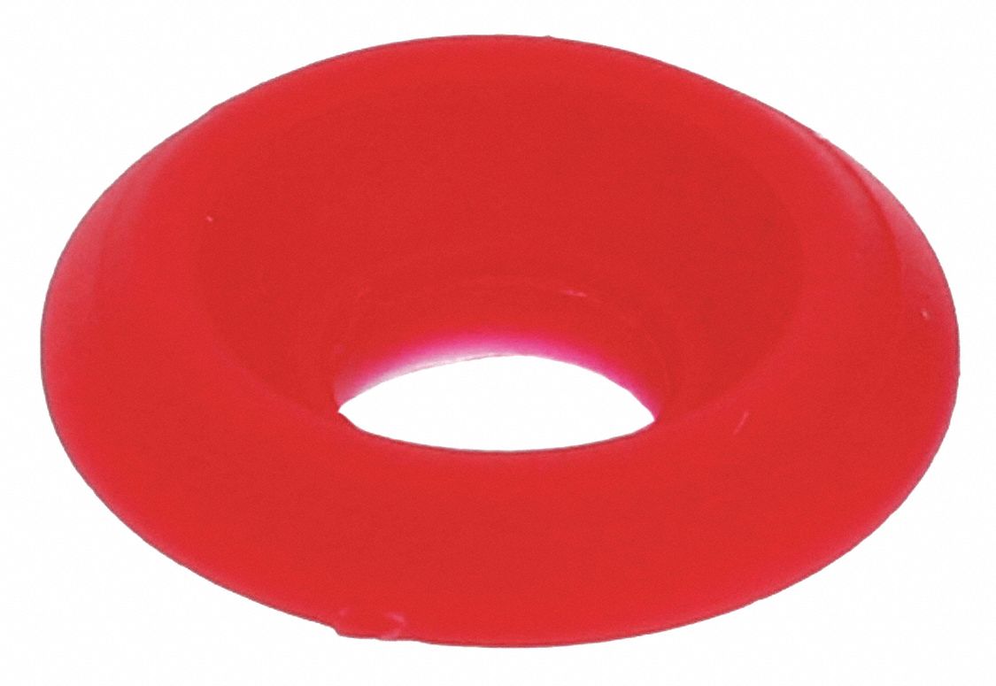 Index Ring: Plastic, For Hot Handle Type, Color Index, Red, 9/16 in Overall Dia