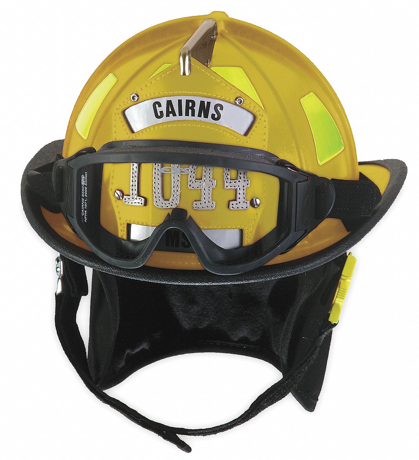 CAIRNS Yellow Fire Helmet, Shell Material: Fiberglass, Ratchet ...