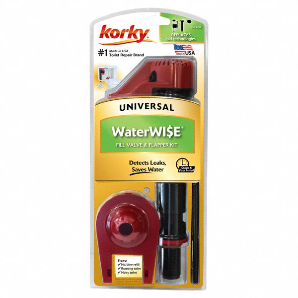 KORKY AntiSiphon Fill Valve with Flapper Fits Universal Fit Brand