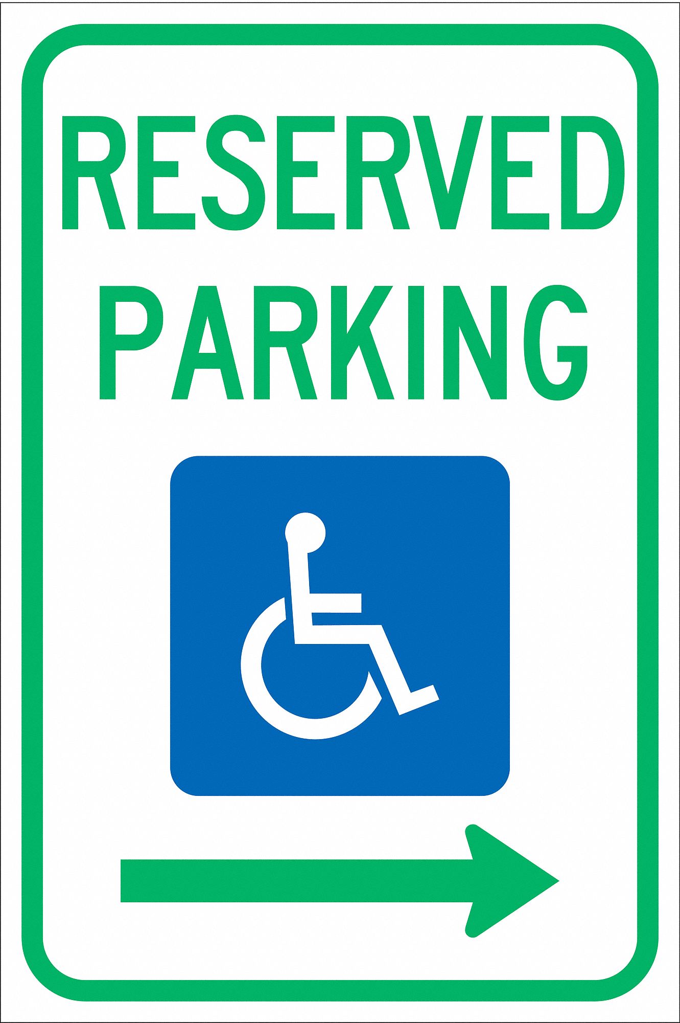 Handicapped Parking Sign, 18" x 12"