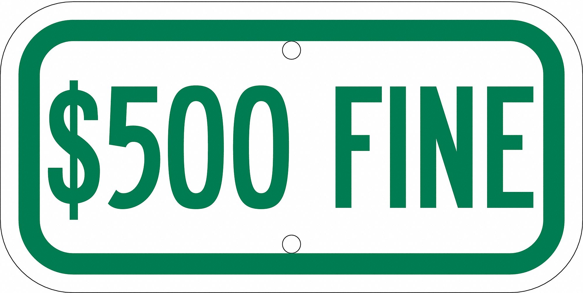 Fine Supplemental Parking Sign, 6" x 12"