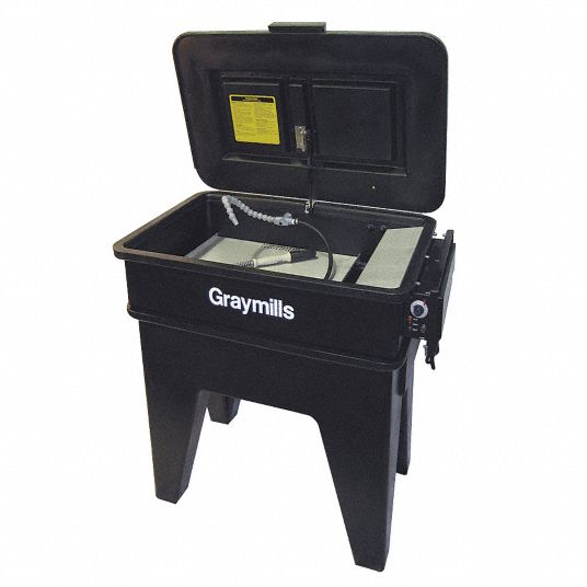 GRAYMILLS Parts Washer, Aqueous, 25 Gal, Cap 200 Lb 4KTW3PH822A