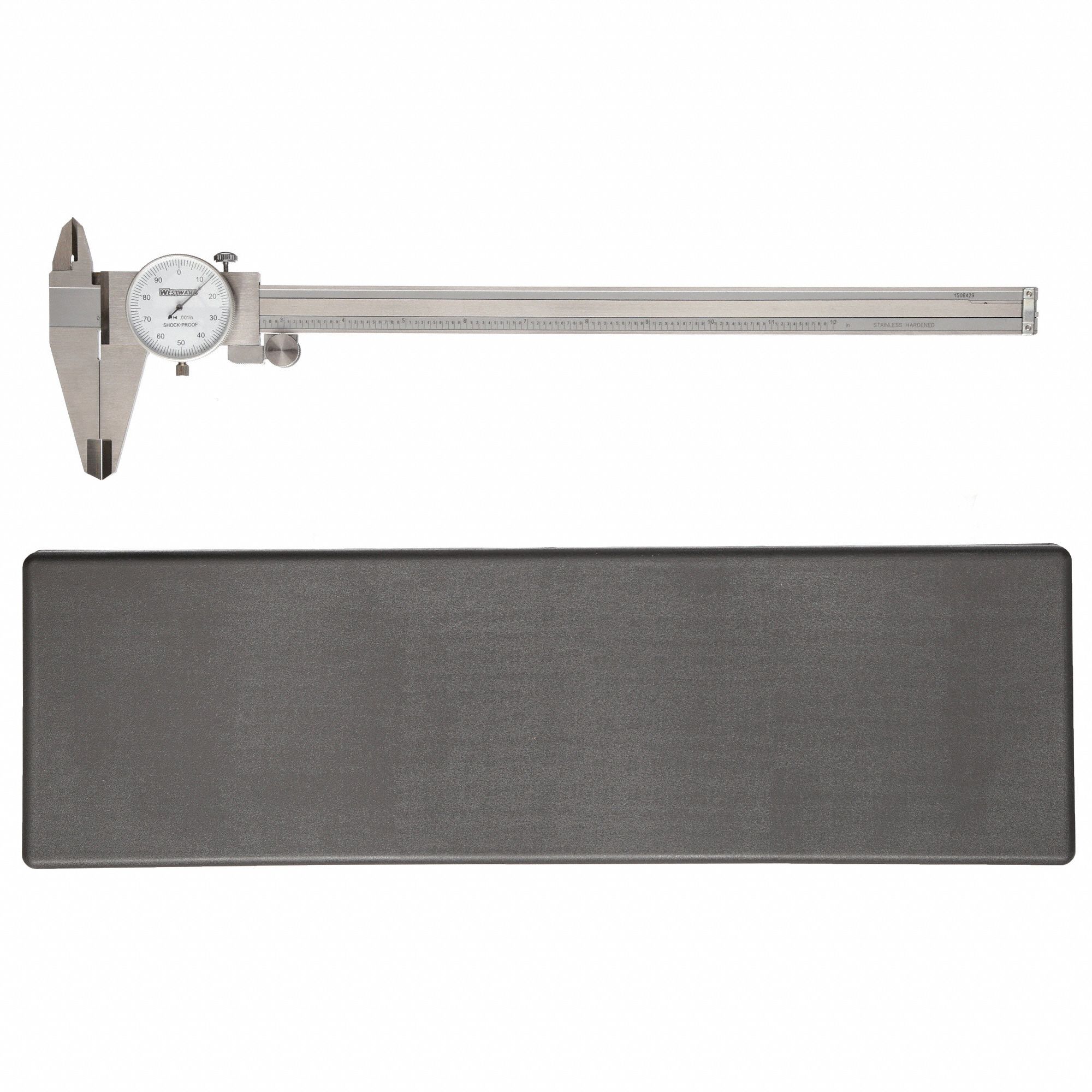 WESTWARD Dial Caliper 0 in to 12 in Range, +/0.001 in Accuracy, 0.001