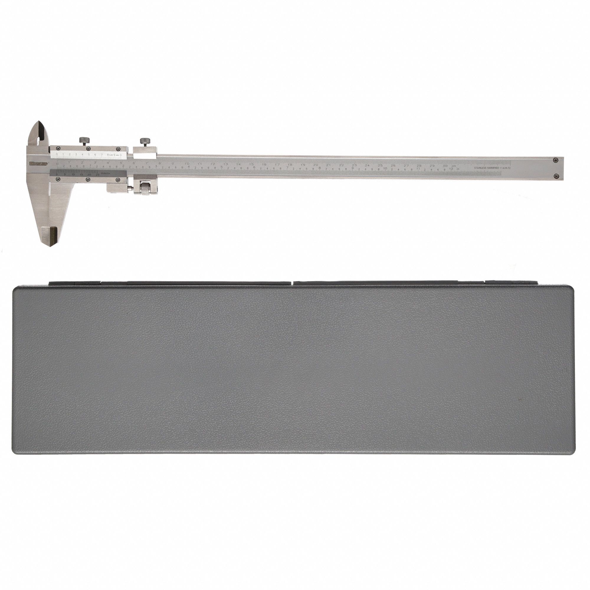 WESTWARD OD/ID Vernier Caliper, Range 0 in to 12 in, 0 mm to 300 mm