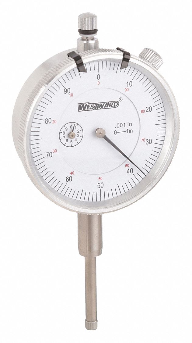 WESTWARD, 0 in to 1 in Range, 0100 Dial Reading, Dial Indicator Lug
