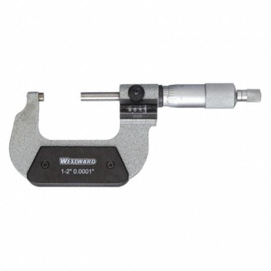 WESTWARD, Inch, 1 in to 2 in Range, Digit Counter Outside Micrometer ...