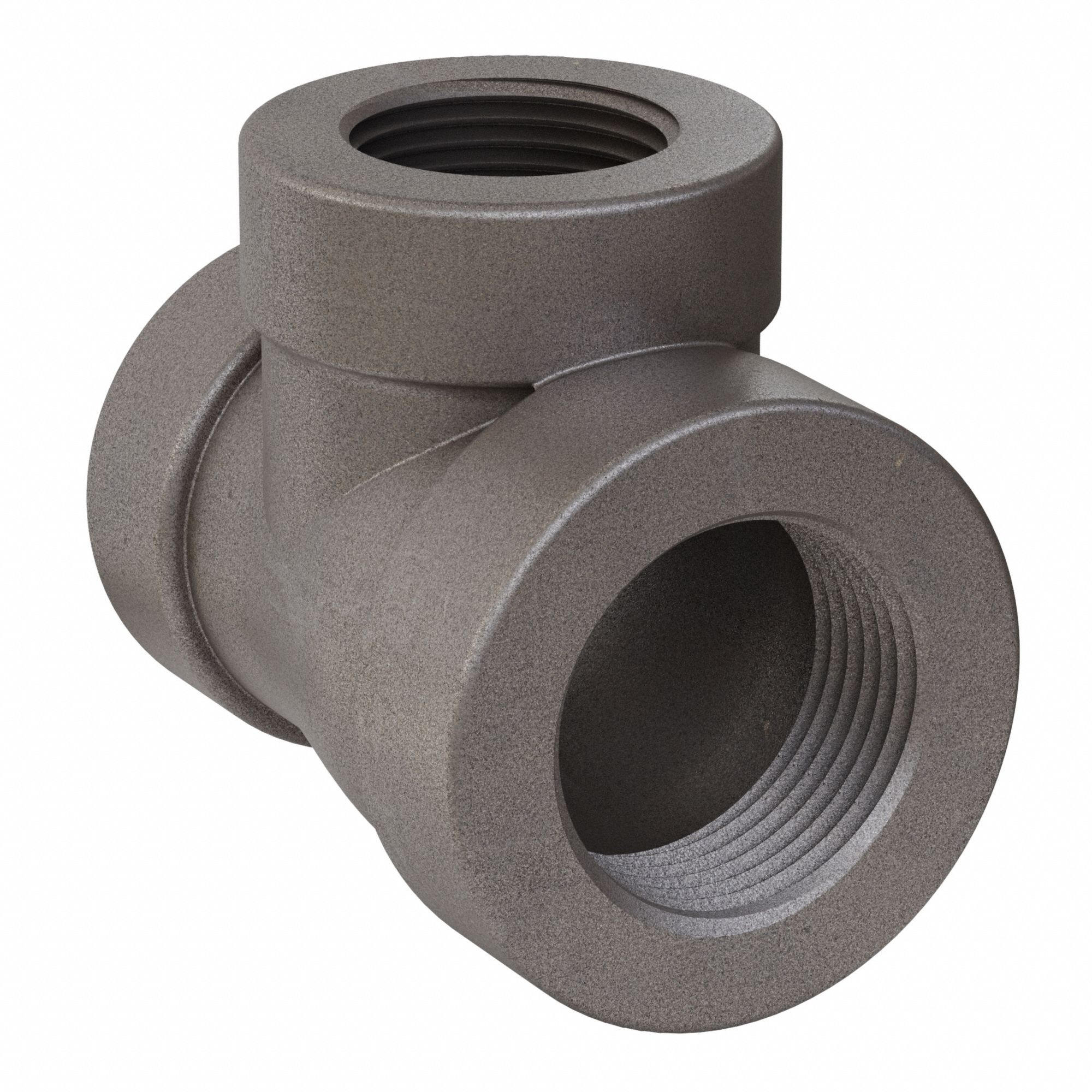 Reducing Tee: Cast Iron, 1 in x 3/4 in x 3/4 in Fitting Pipe Size, Class 125