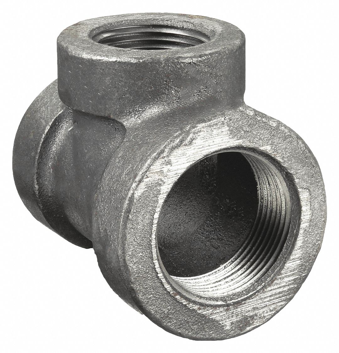 REDUCING TEE: CAST IRON, ¾ IN X ½ IN X ½ IN FITTING PIPE SIZE, CLASS 125