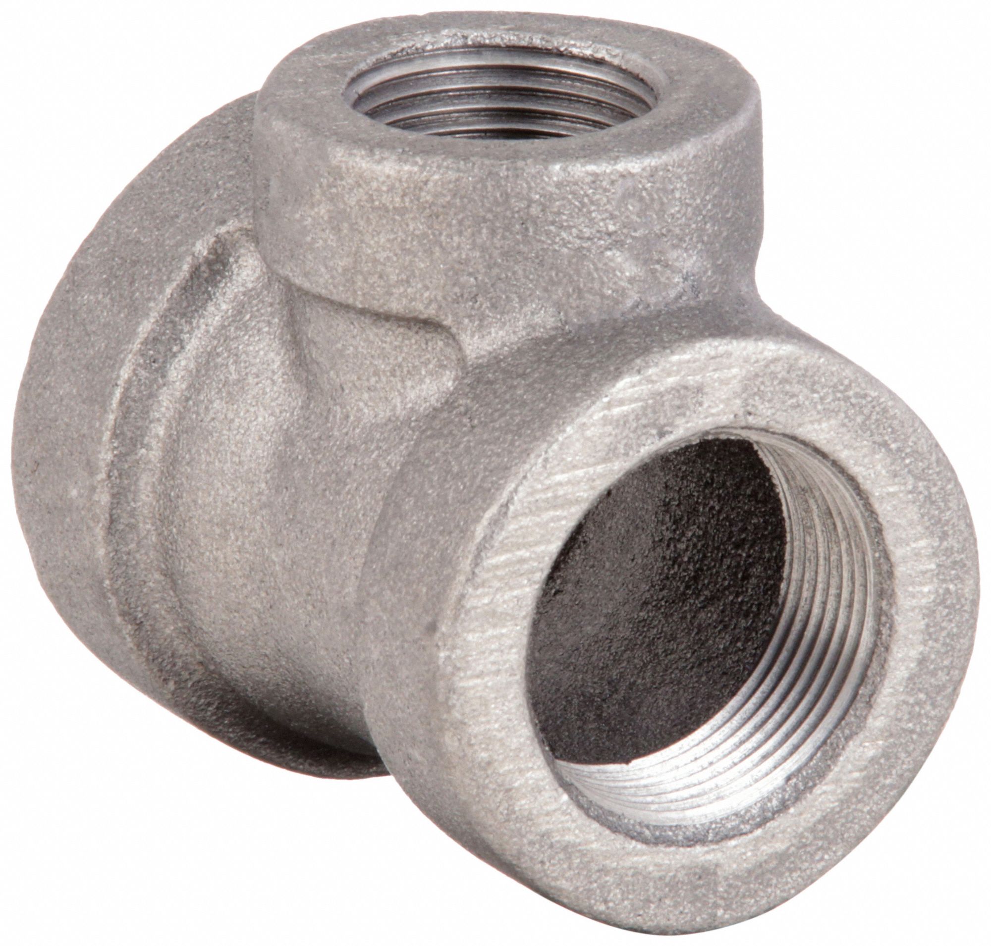 Reducing Tee: Cast Iron, 1 1/2 in x 1 1/4 in x 1 in Fitting Pipe Size, Class 125