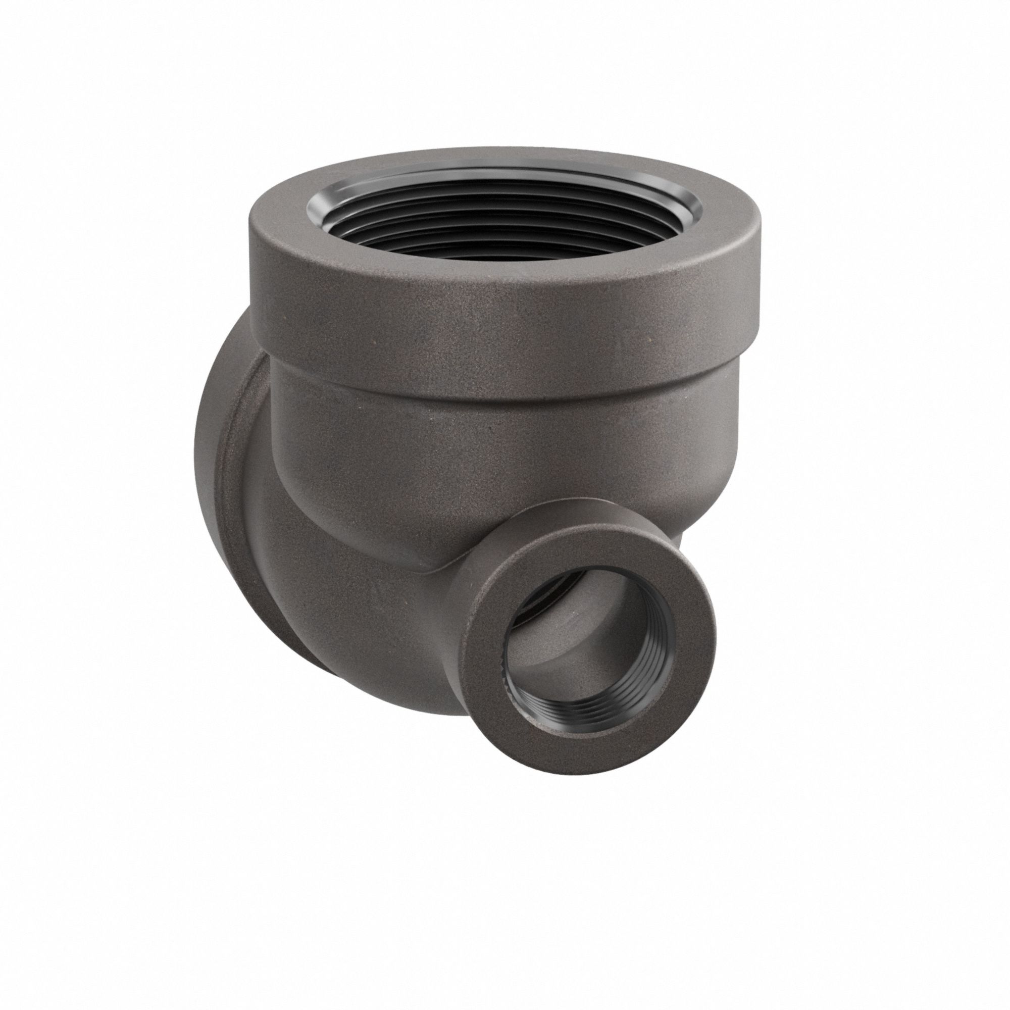 Reducing Tee: Cast Iron, 2 1/2 in x 1 in x 2 1/2 in Fitting Pipe Size, Class 125