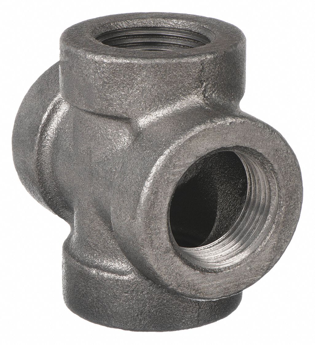 CROSS: CAST IRON, ½ IN X ½ IN X ½ IN X ½ IN FITTING PIPE SIZE, CLASS 125