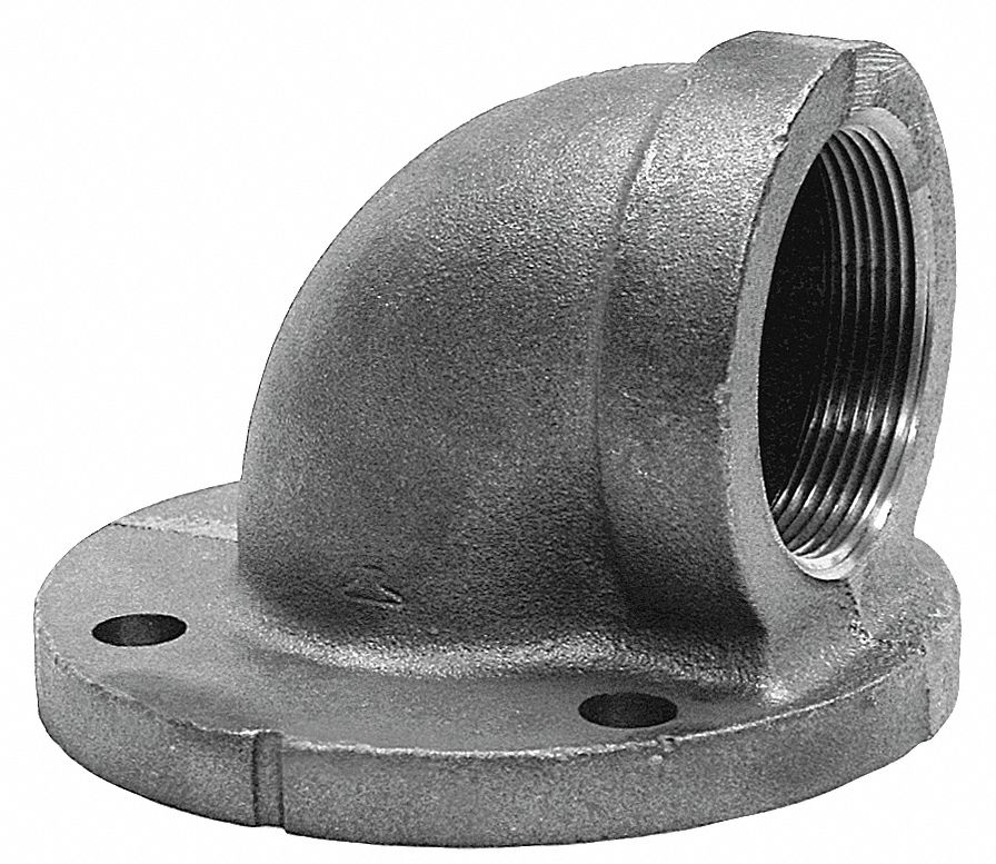 ANVIL Elbow, 90 Degrees, Flanged x FNPT, 2-1/2 in Pipe Size - Pipe